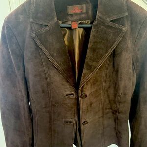 Danier vintage rich brown suede jacket
